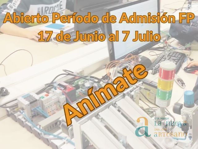 SMNSJA's tweet photo. Ya estamos en Periodo de Admisión de #FP y te estamos esperando. Vente!!! https://t.co/Ag8q6VBL5H