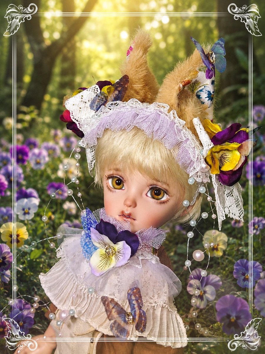 QjhS3jndC0Dsz9X's tweet photo. メルカリ限定
パンジーと子ぎつね達
#imda
#imdadoll
#angeldear
(子ぎつね耳パンジーカチューシャ+フリルチョーカー+狐の尻尾)
お洋服はディーラー様製品
iMda3.0 Violettaちゃん
可愛いなぁ〜🥰💕 https://t.co/0wfkaPiGX6
