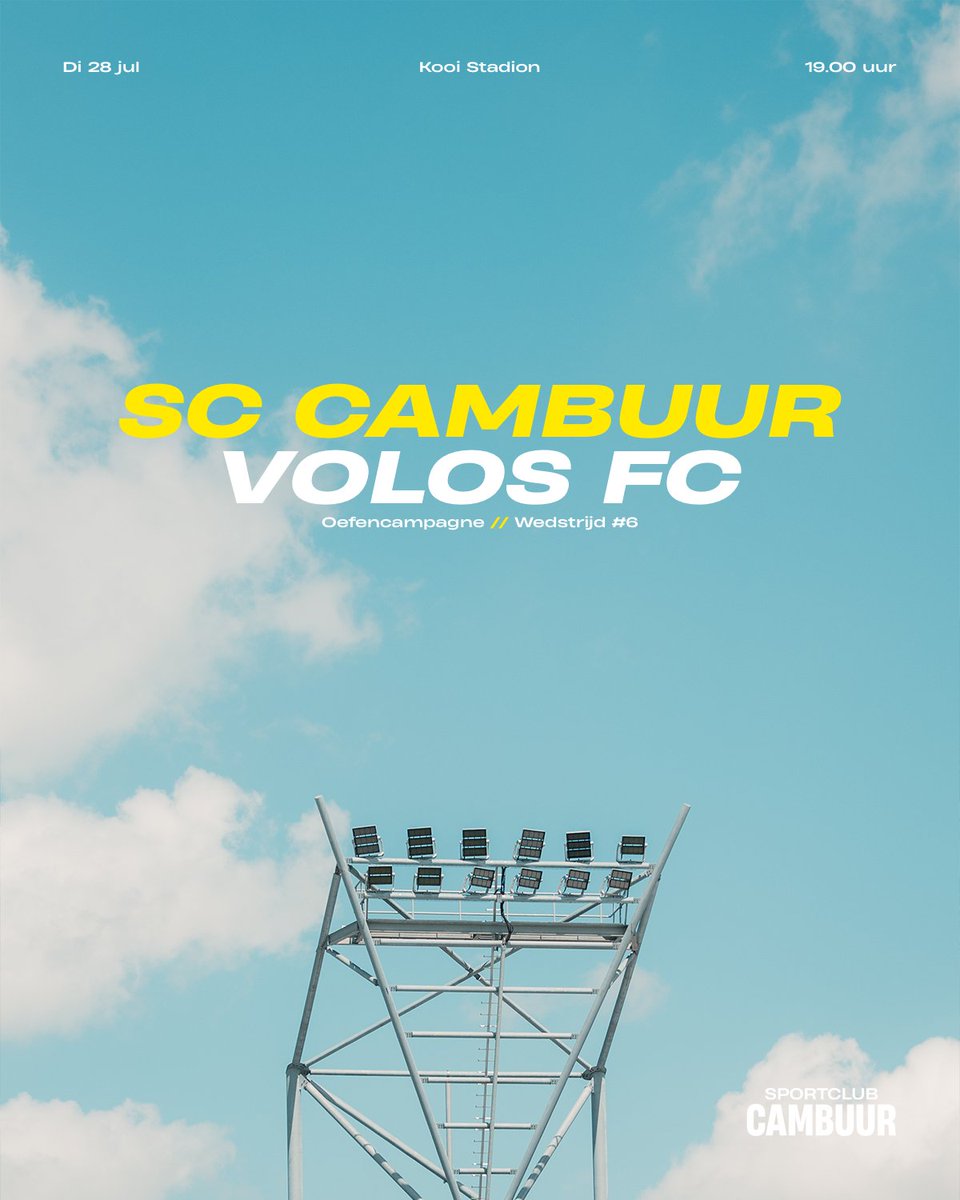 SCCambuurLwd's tweet photo. Op dinsdag 28 juli oefenen we thuis tegen Volos FC en daarmee is het oefenprogramma compleet! ☑️

⚠️ Seizoenkaarthouders kunnen voor €10 een ticket aanschaffen via https://t.co/STtuGbJGJu

ℹ️ Tickets in de vrije verkoop kosten €12,50 en zijn verkrijgbaar via https://t.co/mstEWHvpGl