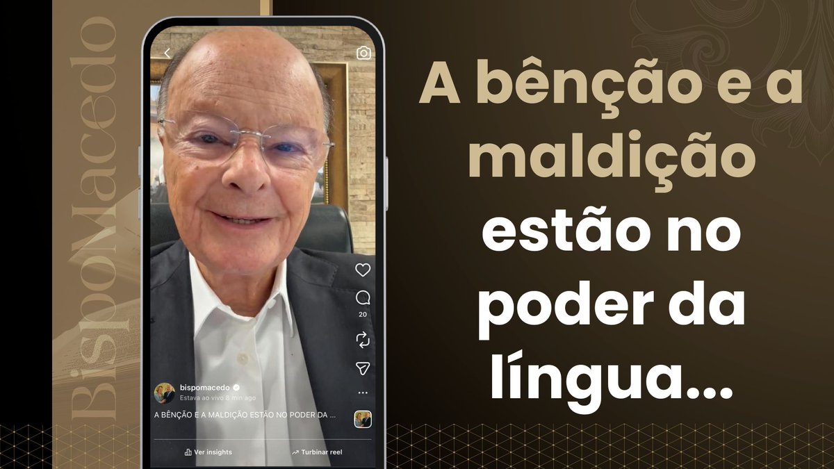 BispoMacedo's tweet photo. A BÊNÇÃO E A MALDIÇÃO ESTÃO NO PODER DA LÍNGUA…

Assista e medite: https://t.co/Dh16J50bma

"...de toda a palavra ociosa que os homens disserem hão de dar conta no dia do juízo.
Porque por tuas palavras serás justificado, e por tuas palavras serás condenado." Mateus 12:36,37 https://t.co/BQnEi5511A