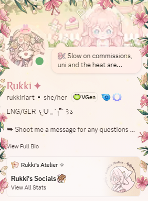 rukkirii's tweet photo. This discord widget thing took me longer than expected- omg ᐡ ߹ 𖥦 ߹ ᐡ₎ https://t.co/BvmxE8uCUW