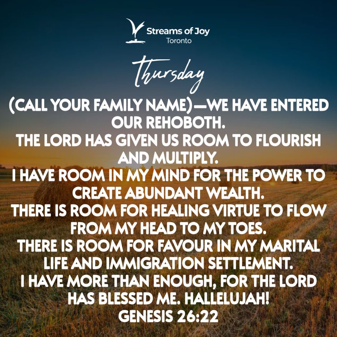 SOJToronto's tweet photo. SPEAK INTO YOUR THURSDAY!

What God cannot do does not exist!!!

#NSPPD
#7amfireprayers
#PastorJerryEze 
#StreamsofJoyToronto🇨🇦 
#StreamsOfJoyInternational https://t.co/Cpq1HA4zFm