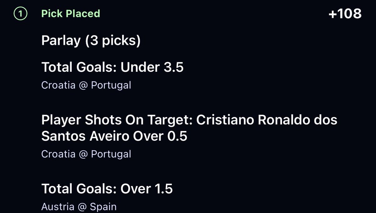 RoseCityPerkins's tweet photo. World Cup Parlay for Thursday #worldcup #WorldCupPredictions https://t.co/AVa13Wvvod