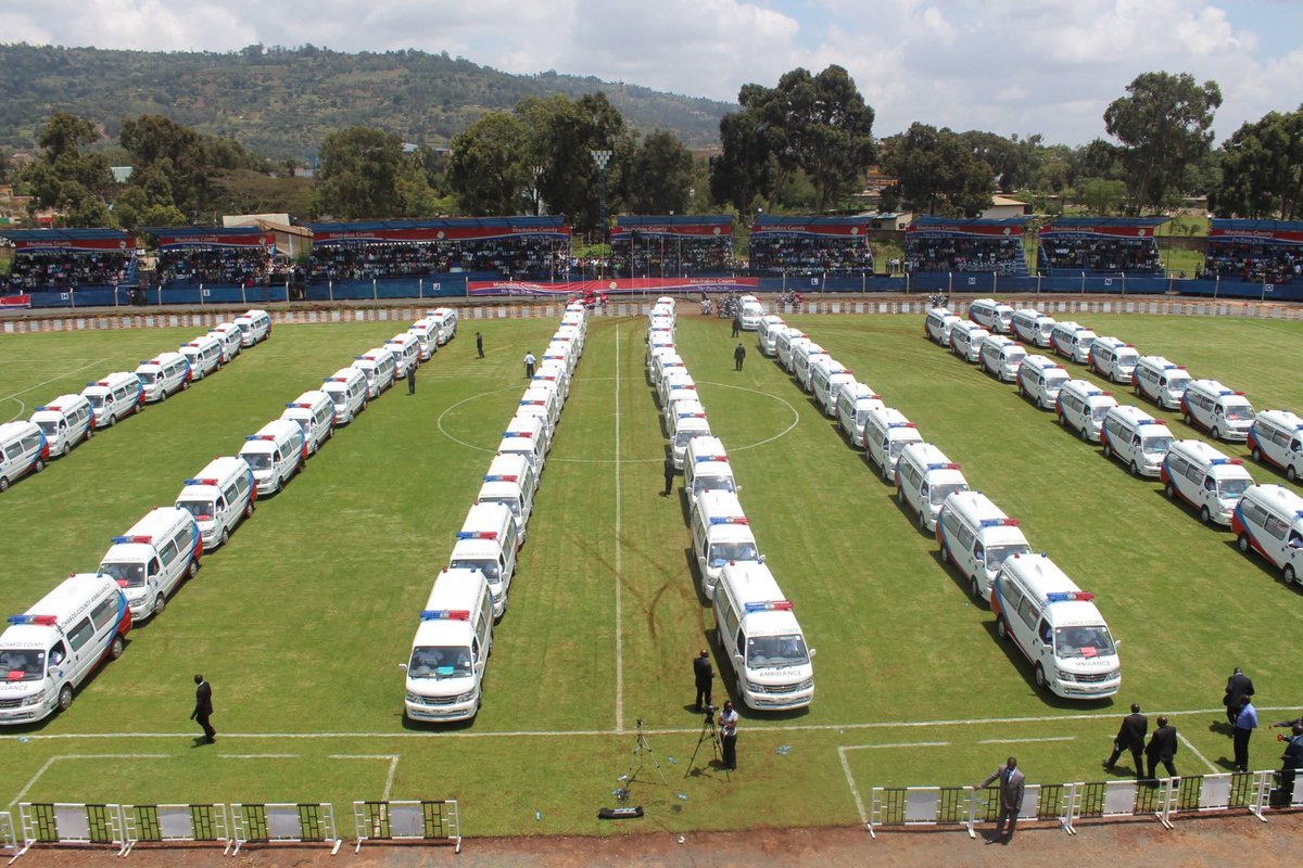 Shdrchrotich's tweet photo. @Kenyans Aerial  view of the Ambulances in other counties,i hear  some other counties still use donkeys and wheelbarrows by the way,even after 20 years into devolution..cry https://t.co/05GLvtLzoG