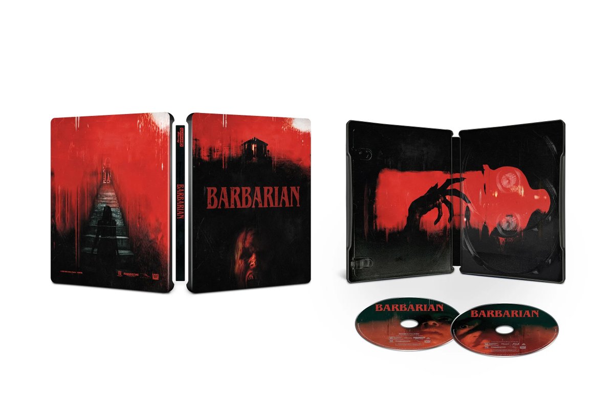CollectorsEdUK's tweet photo. 🇺🇸 Barbarian 4K UHD/Blu-ray Steelbook is now available to pre-order on Amazon

🛒 https://t.co/ZGavefsLzn

✨ The first-ever physical release of Zach Cregger's Barbarian, including 4K UHD, Blu-ray, Digital and a Limited Edition Steelbook https://t.co/F3AmEMT3S2