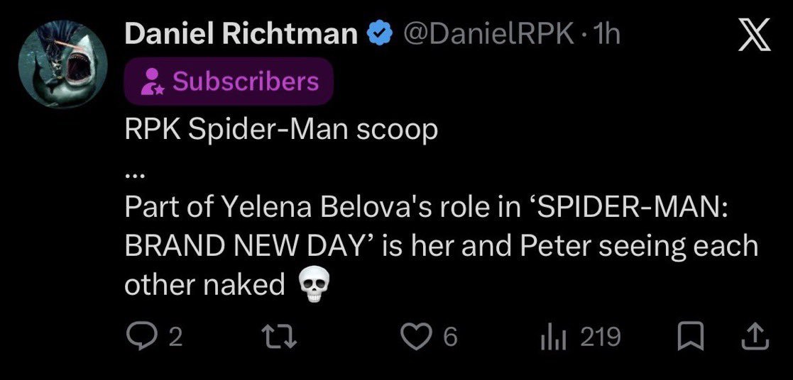LvVStudiosYT's tweet photo. Okay, if this is true, the scene follows Peter coming out of the web cacoon. From here, Peter will wildly look around, only to see Yelena Belova getting dressed, so they're both in their underwear

Maybe a few jokes here, but I wouldn't see them playing Peter as a creep https://t.co/FRL6HlJV8h