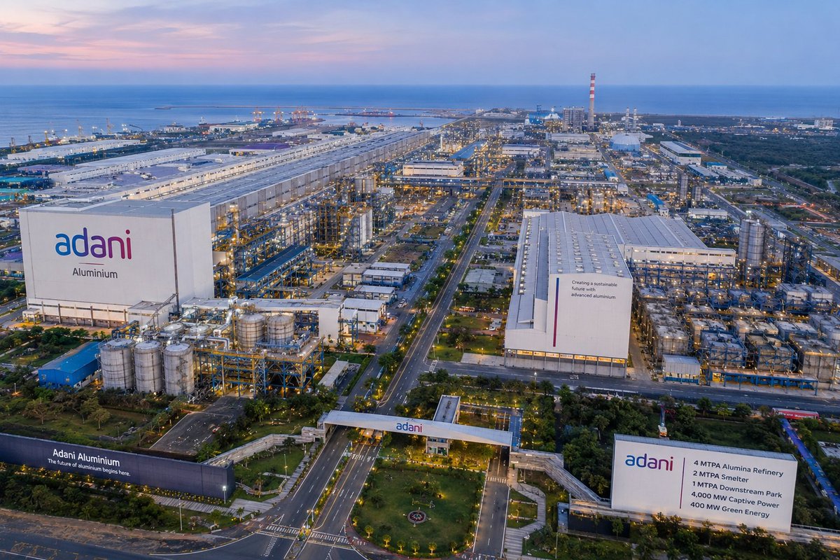 gujarat_plus_'s tweet photo. Adani Group proposes Rs 1.08 lakh crore aluminium project in Odisha.🏭

🔹 4 MTPA alumina refinery + 2 MTPA smelter + 1 MTPA downstream park
🔹 4,000 MW captive power + 400 MW green energy
🔹 35,000 construction jobs + 18,500 permanent jobs
🔹 World-class integrated ecosystem to cut import dependence

India's industrial might gets a metal backbone.