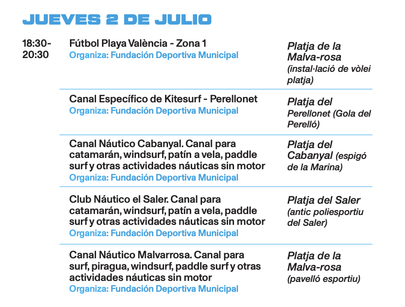 AjuntamentVLC's tweet photo. 🌼 La #FiradeJuliolVLC ha programat per a esta vesprada activitats a #Pinedo📍, entre altres.
🗣️Monòleg, màgia🪄, i molt més.
🎼També @Conc_ViverosVLC de @duncandhu, al 📍#JardinsDeVivers.
ℹ️ Consulta ací tota la programació ⤵️
🔗 https://t.co/f3acZXbfwP
#GranFiraVLC https://t.co/PlWqQdytNw