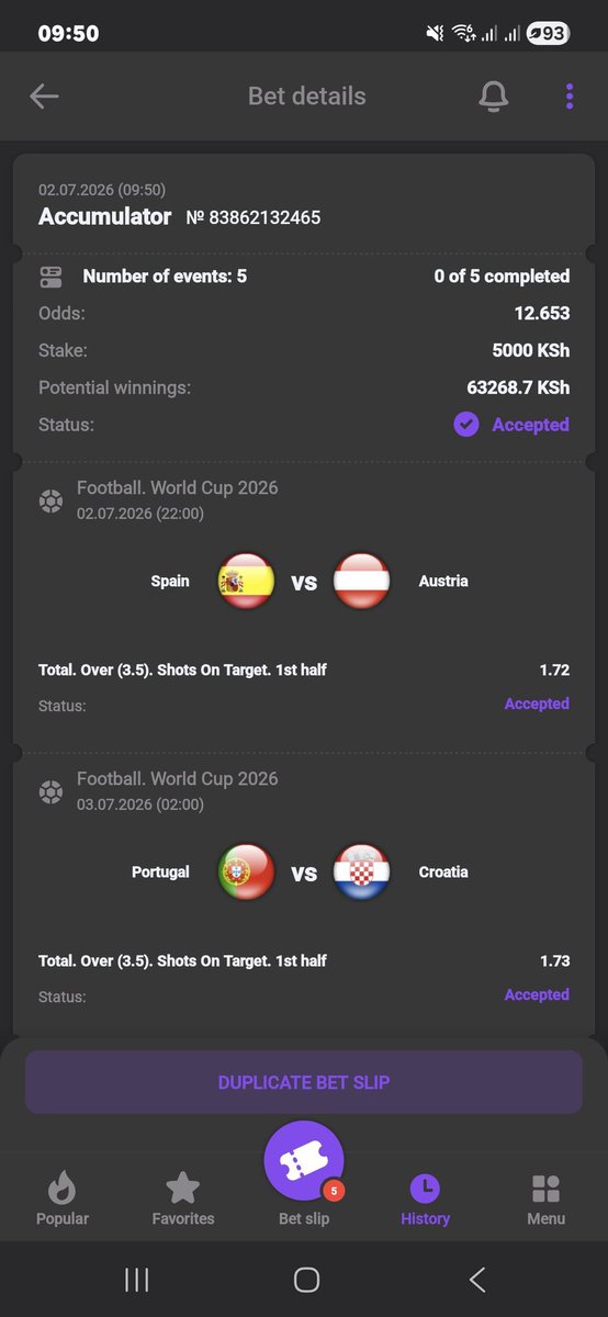 AfricaProbb's tweet photo. Helabet slip Code ⏩️228MT

Create Acc here 👇

 https://t.co/to6znbMagM
Promo code : Stake254

#Paripesa #Helabet #1XBET #DBbet #SportyBet #Afropari #Fansport #Sportpesa #BettingTips #22BET Yamal https://t.co/PUeT8JzUay