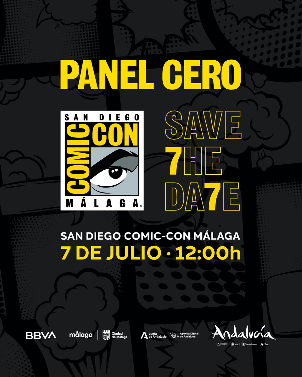 comicconmalaga's tweet photo. 🇪🇸 7 DE JULIO | PANEL CERO. ⚡ El próximo martes, a las 12 del mediodía, en streaming.
COMIENZA LA CUENTA ATRÁS.

🇬🇧 JULY 7 | PANEL CERO. ⚡Next Tuesday, at 12 noon, streaming live.
THE COUNTDOWN BEGINS. https://t.co/YthoZqhFMh