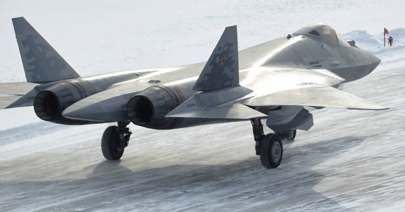 MilitaryWatchM's tweet photo. Russia’s Most Advanced Fighter Begins Operations in New Air-to-Air Combat Configuration

New footage has shown the Russian Su-57 fifth generation fighter in a new air-to-air combat configuration, the purpose of which remains uncertain...https://t.co/dhOoBNhS7F https://t.co/qKWqJk4XAN