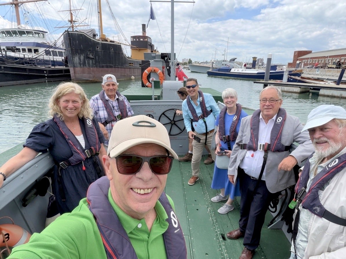 PRDHTgroup's tweet photo. A great start to yesterday’s AGM with a harbour trip aboard Foxtrot 8. Thanks to Jill Strachan for organising.
Then on to the formal business, including thanking Rev David Stephen Butler for 22 years of service as a PRDHT Trustee. His commitment has been greatly appreciated. https://t.co/ZTUq1LbchC