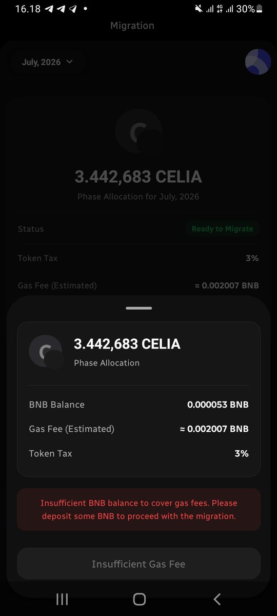 MartinusHa17757's tweet photo. @EmmanuelAfula How am I supposed to migrate? The BNB fees are huge. My coins got burned because I couldn't afford the BNB fees. I’ve been active for three years—I even bought into the Celia presale—but it was all for nothing. Nothing but losses and tears; in the end, there is only regret. https://t.co/m3MzkojNGF