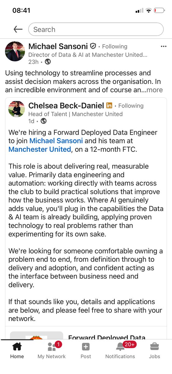 DanNwide's tweet photo. Imagine working for your Fav football club. That would be “THE Dream Job”. 

As seen on LinkedIn, link to apply in comments https://t.co/5NBMeUrgCS