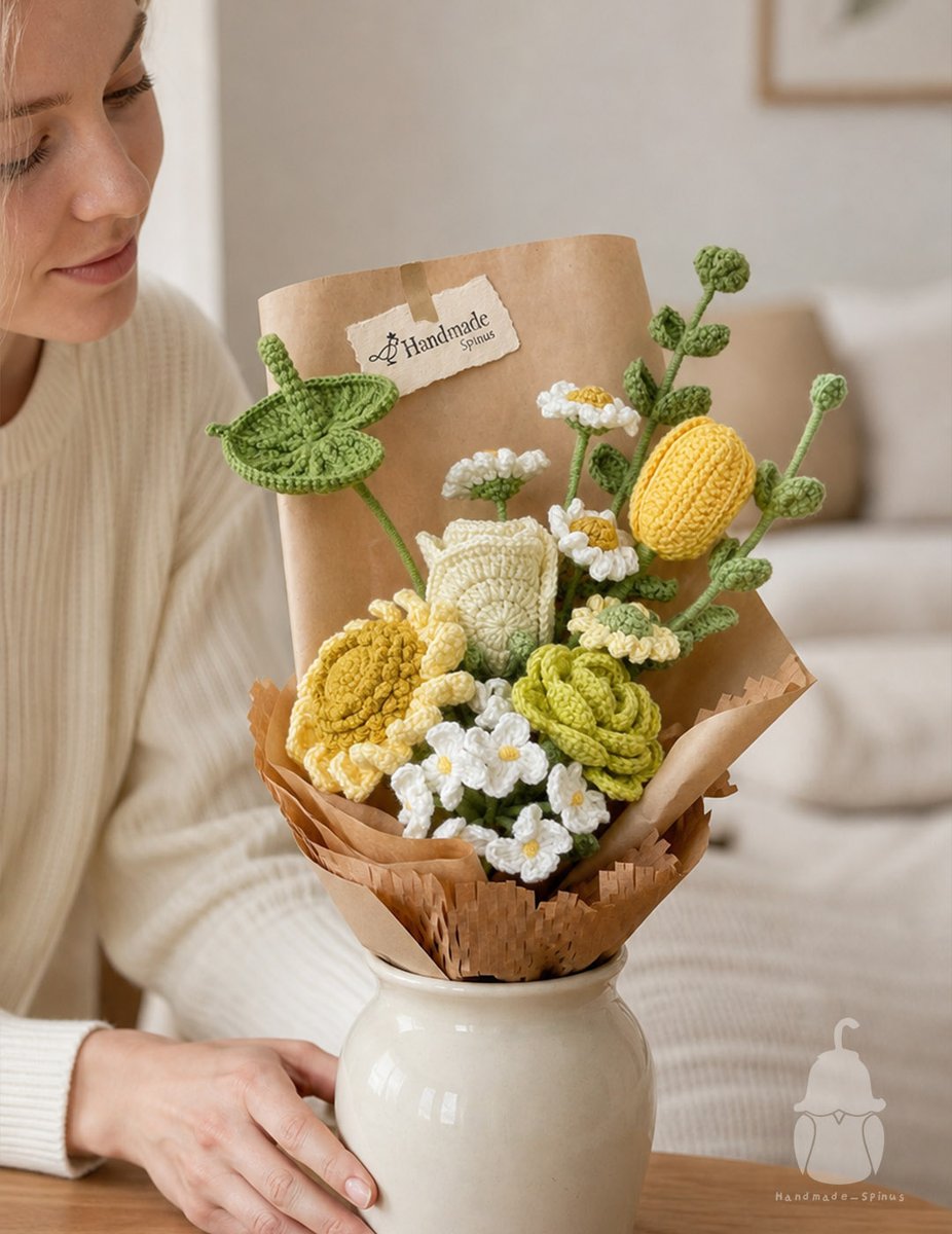 handmadespinus's tweet photo. Bring the sunshine indoors. โ๏ธ Our yellow collection is carefully handcrafted.
๐ Shop here: https://t.co/u6v2DDSBcv
Background enhanced with AI, main product is 100% handcrafted.
#SpinusStudio #Handmade #Crochet #CozyDecor https://t.co/lBvgOmHj6g