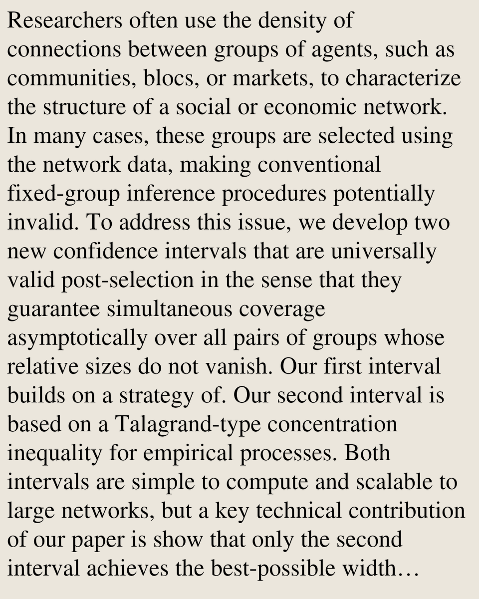eBlogs's tweet photo. Post-selection inference for network structure

Eric Auerbach, Jonathan Auerbach, Sidonia McKenzie
https://t.co/0hLhU0M4nc [𝚎𝚌𝚘𝚗.𝙴𝙼 𝚜𝚝𝚊𝚝.𝙼𝙴] https://t.co/JZYCfM1ODA