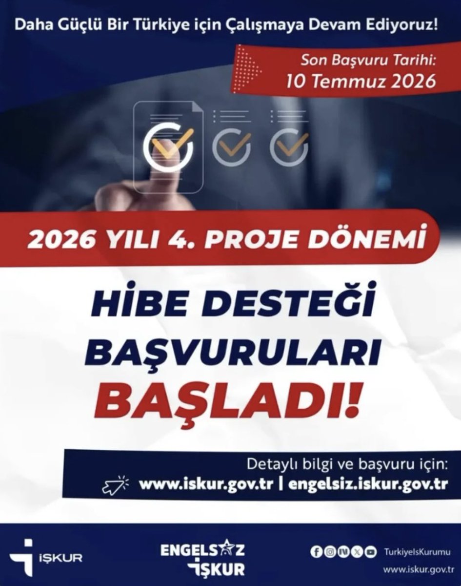 SinopDsm's tweet photo. 📢 Kendi işini kurmak isteyen eski hükümlülerin projelerini 10 Temmuz 2026 tarihine kadar Müdürlüğümüz aracılığı ile Sinop İş Kurumu İl Müdürlüğüne iletmesi gerekmektedir.

➡️Detaylı bilgi için: eski hükümlülerimiz, Müdürlüğümüz Koruma Kurulları Bürosuna başvurabilir. https://t.co/dI512tcUXV
