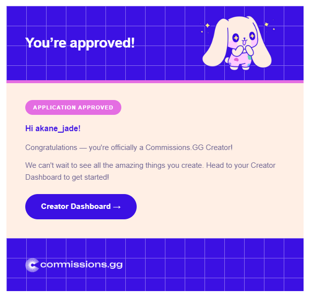 akanejade's tweet photo. I have been officially https://t.co/vJTsBMJSy1 recognized as a creator!
I can't wait to set up my dashboard and create lots of projects✨
Thank you so much for approving my application!

#CommissionsGG #artmoots #ArtistonX https://t.co/fRdtQ6yq5h