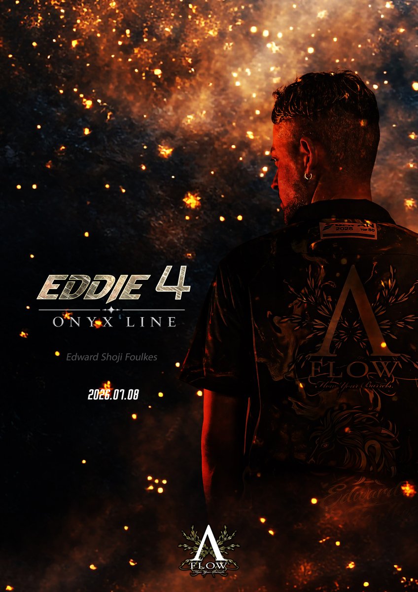DYNASTY_JAPAN's tweet photo. 【A-FLOW ONYX LINE"EDDIE 4"Edward Shoji Foulkes】

2026.07.08 https://t.co/sYVwCaeGIy