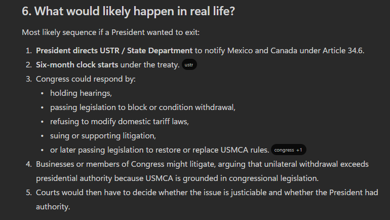 DonKeeferNs's tweet photo. AI dice que Trump sale de TLC con 6 meses de anticipación unilateralmente, Congreso🇺🇸puede impugnar y litigar.

Pronostican mayorías Demócratas congreso🇺🇸Nov. 2026

Trump tiene tiempo en contra.🇲🇽puede esperar
CC @Claudiashein @m_ebrard @PartidoMorenaMx https://t.co/23wChOLpuz