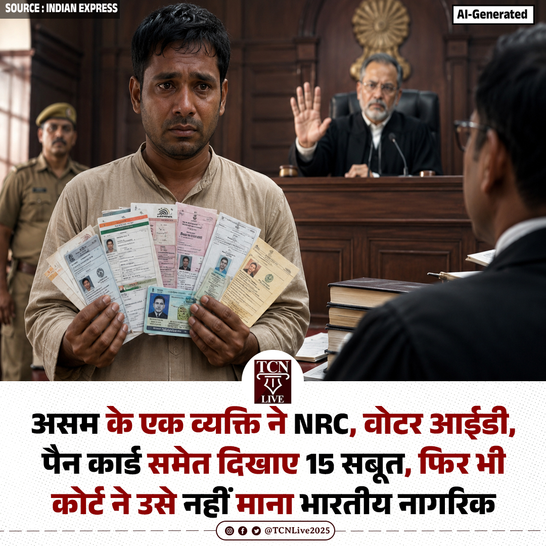 TCNLive2025's tweet photo. असम के एक व्यक्ति ने NRC, वोटर आईडी, पैन कार्ड समेत दिखाए 15 सबूत, फिर भी कोर्ट ने उसे नहीं माना भारतीय नागरिक 

गुवाहाटी हाईकोर्ट ने एक गरीब असमिया दिहाड़ी मजदूर की याचिका खारिज कर दी। इस व्यक्ति ने अपनी भारतीय नागरिकता साबित करने के लिए 15 दस्तावेज पेश किए थे, जिनमें 1951 की एनआरसी की प्रति (पिता का नाम), 1951 की कंप्यूटरीकृत NRC, 1966 से 2015 तक की प्रमाणित मतदाता सूचियां, 1973 का भूमि खरीद दस्तावेज, 2017 का स्कूल प्रमाणपत्र, पैन कार्ड और वोटर आईडी (EPIC) शामिल थे।

अदालत ने कहा कि ये दस्तावेज कानूनी रूप से स्वीकार्य नहीं थे और उनमें उम्र, गांव तथा नामों को लेकर गंभीर गड़बड़ियां मिली। 

कोर्ट ने साफ किया कि पैन कार्ड और वोटर आईडी नागरिकता के प्रमाण नहीं माने जाते।   

#AssamCitizenship #GauhatiHighCourt #AssamNews #IndianCitizenship #TCNLive