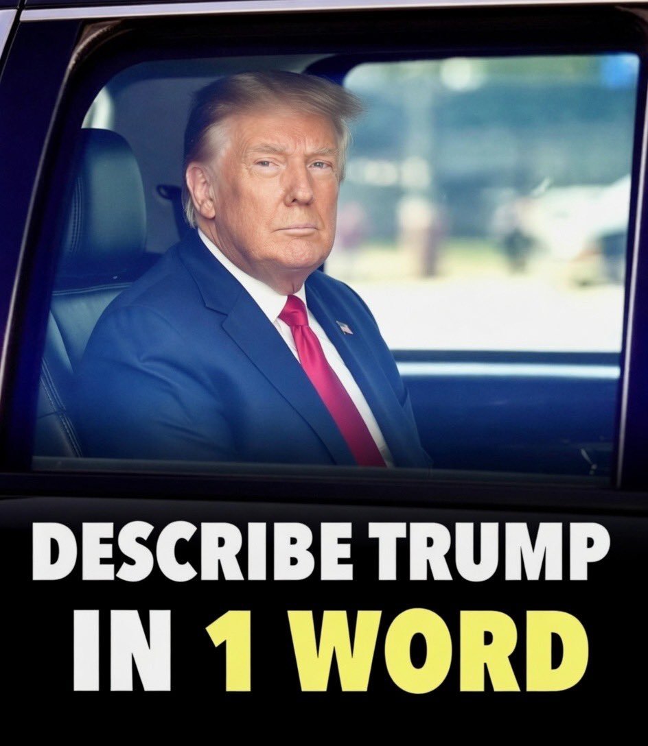 MrDavX's tweet photo. Describe Trump or his presidency in one word. ✋ https://t.co/gSBBwj1zjV