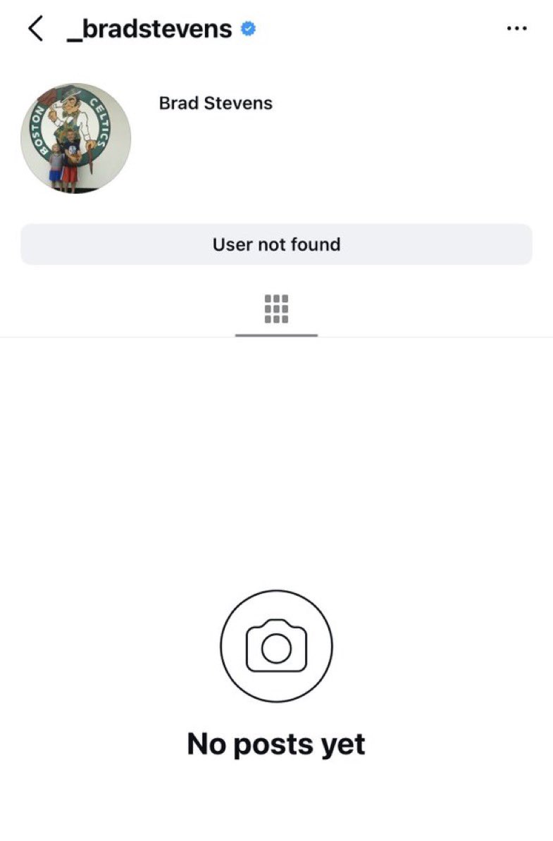 Savageboston's tweet photo. Brad Stevens has deleted his Instagram https://t.co/HQudwC3cq4