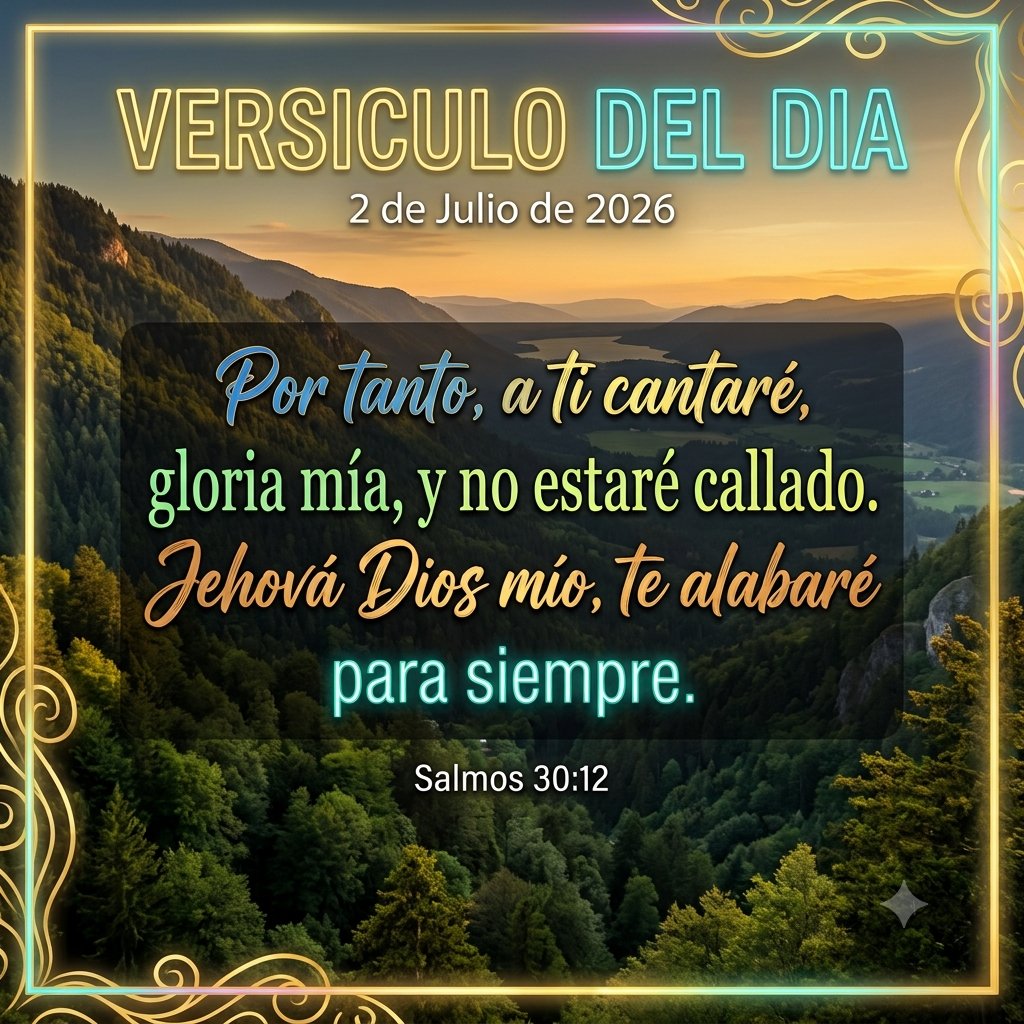 VersiculoDldia's tweet photo. 💖 ✨✨  ᐯᕮᖇSÍᑕᑌᒪO ᗪᕮᒪ ᗪÍᗩ ✨✨💖
Por tanto, a ti cantaré, gloria mía, y no estaré callado. Jehová Dios mío, te alabaré para siempre.
📖  Salmos 30:12  📖
 #versiculodeldia #PalabradeDios #biblia https://t.co/CI2btUBnxC