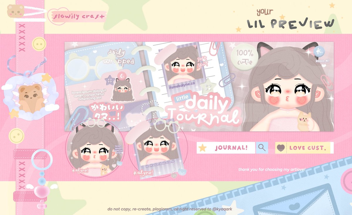 kyaqark's tweet photo. Help repost, thank you 🫰🏻

Haii aku ada 5 ready stock layout chibi dengan price 25k/each, free retext iaa dan bisa dijemput melalui dm/wa (https://t.co/lWDnvZc5Sm). Avail bundle wabis, qr ataupun wm 🩷 

• bundle wabis : 45k
• bundle wabis + qr : 55k

#bealanja https://t.co/YW5M9jigKH