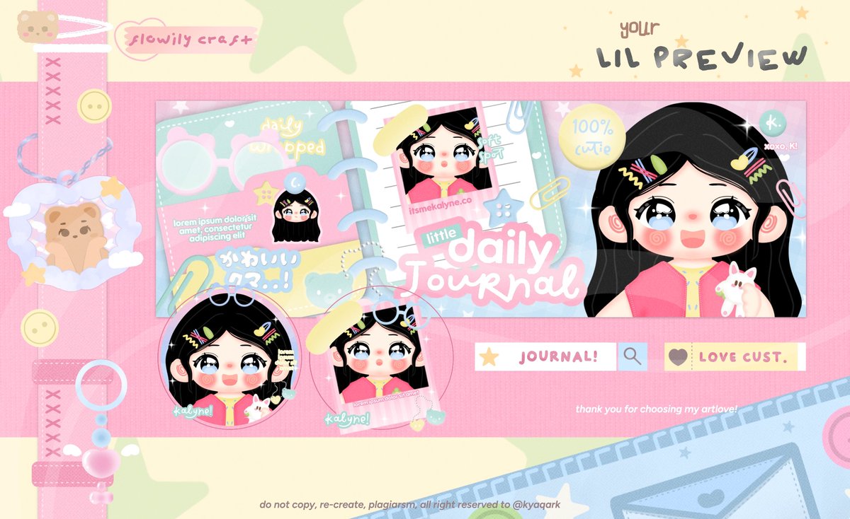 kyaqark's tweet photo. Help repost, thank you 🫰🏻

Haii aku ada 5 ready stock layout chibi dengan price 25k/each, free retext iaa dan bisa dijemput melalui dm/wa (https://t.co/lWDnvZc5Sm). Avail bundle wabis, qr ataupun wm 🩷 

• bundle wabis : 45k
• bundle wabis + qr : 55k

#bealanja https://t.co/YW5M9jigKH