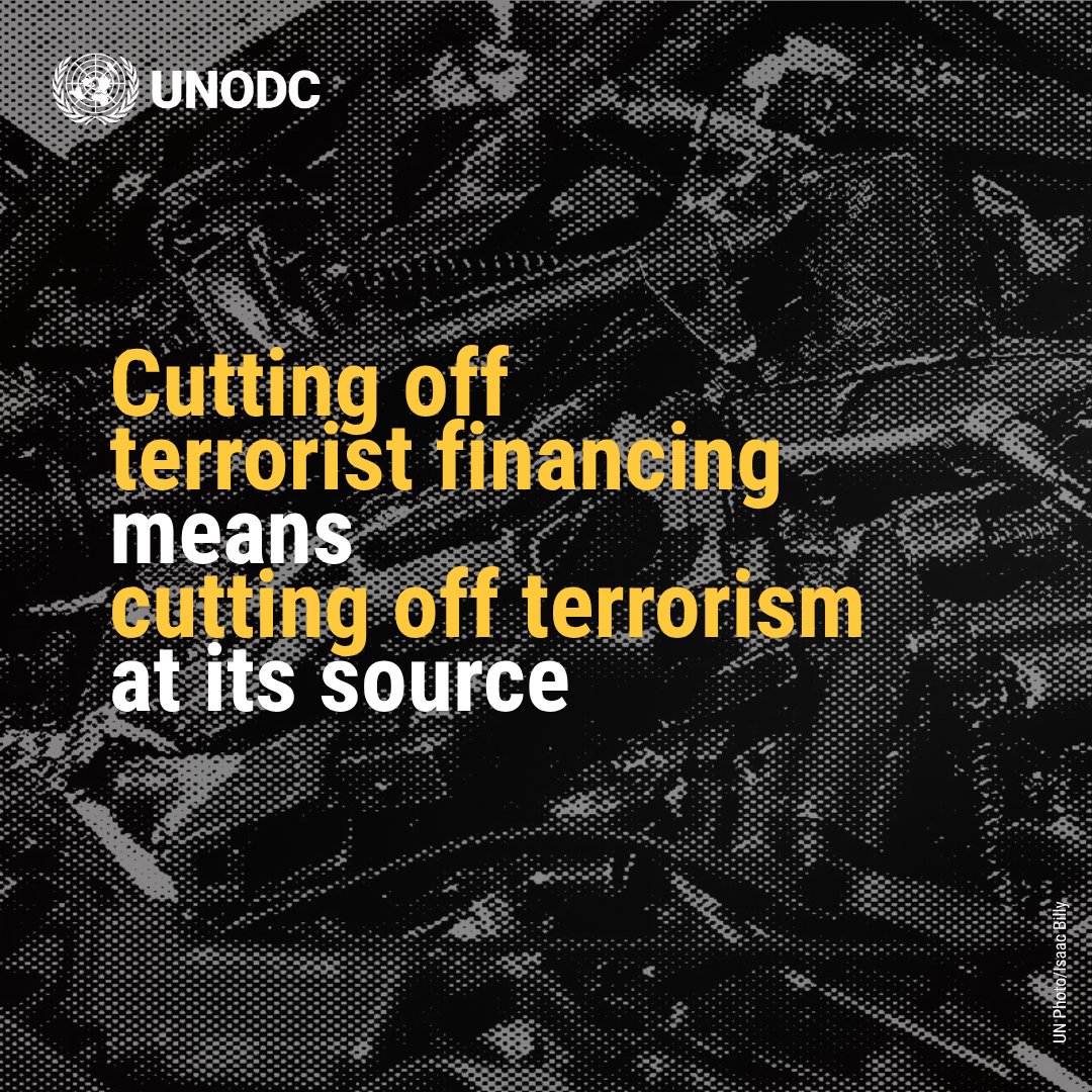 UNODC_FinCrime's tweet photo. Terrorists rely on financial resources to recruit, train and operate.
Disrupting their funding is a critical step in preventing and reducing terrorism risks and building safer societies.
#FinCrime #CTWeek https://t.co/VskyQBMYnO