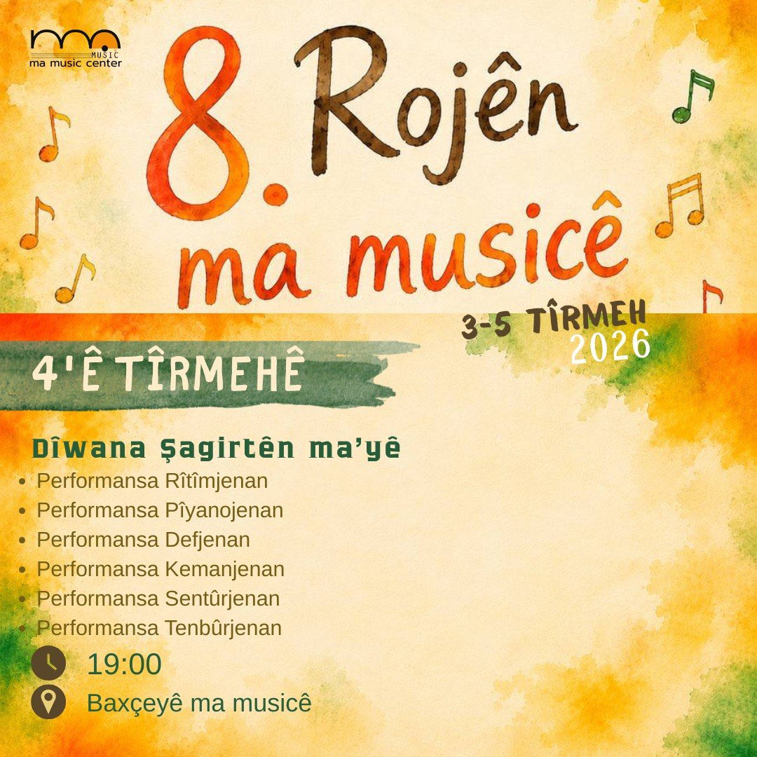mamusiccenter1's tweet photo. Bernameya 8.Rojên ma musicê💐 https://t.co/vPwlv7aGkZ