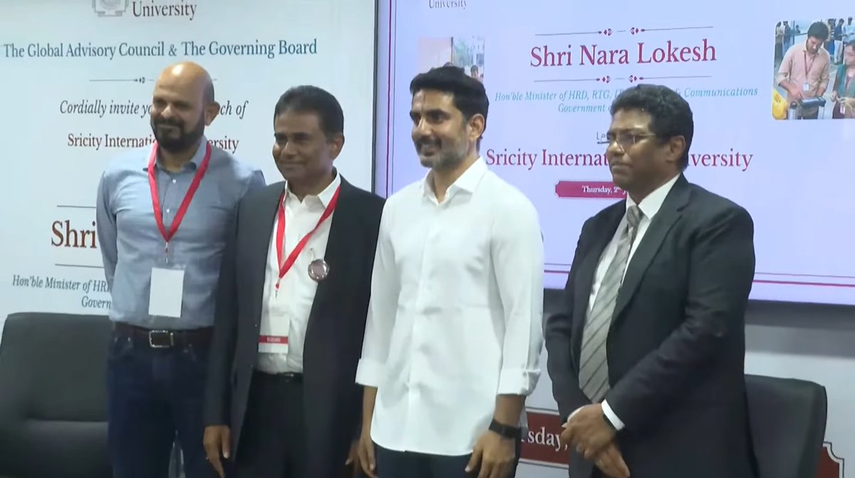 AP_CRDANews's tweet photo. 👨‍🎓Sricity International University, Tirupati District #AndhraPradesh

🔸Minister @naralokesh garu formally launched university in @Sri_City today.

#AndhraPradesh https://t.co/3rjtNaexvv