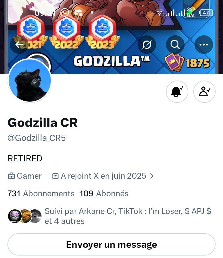 Benetossou's tweet photo. @Godzilla_CR5 Done bro https://t.co/26bw8Ab2bk