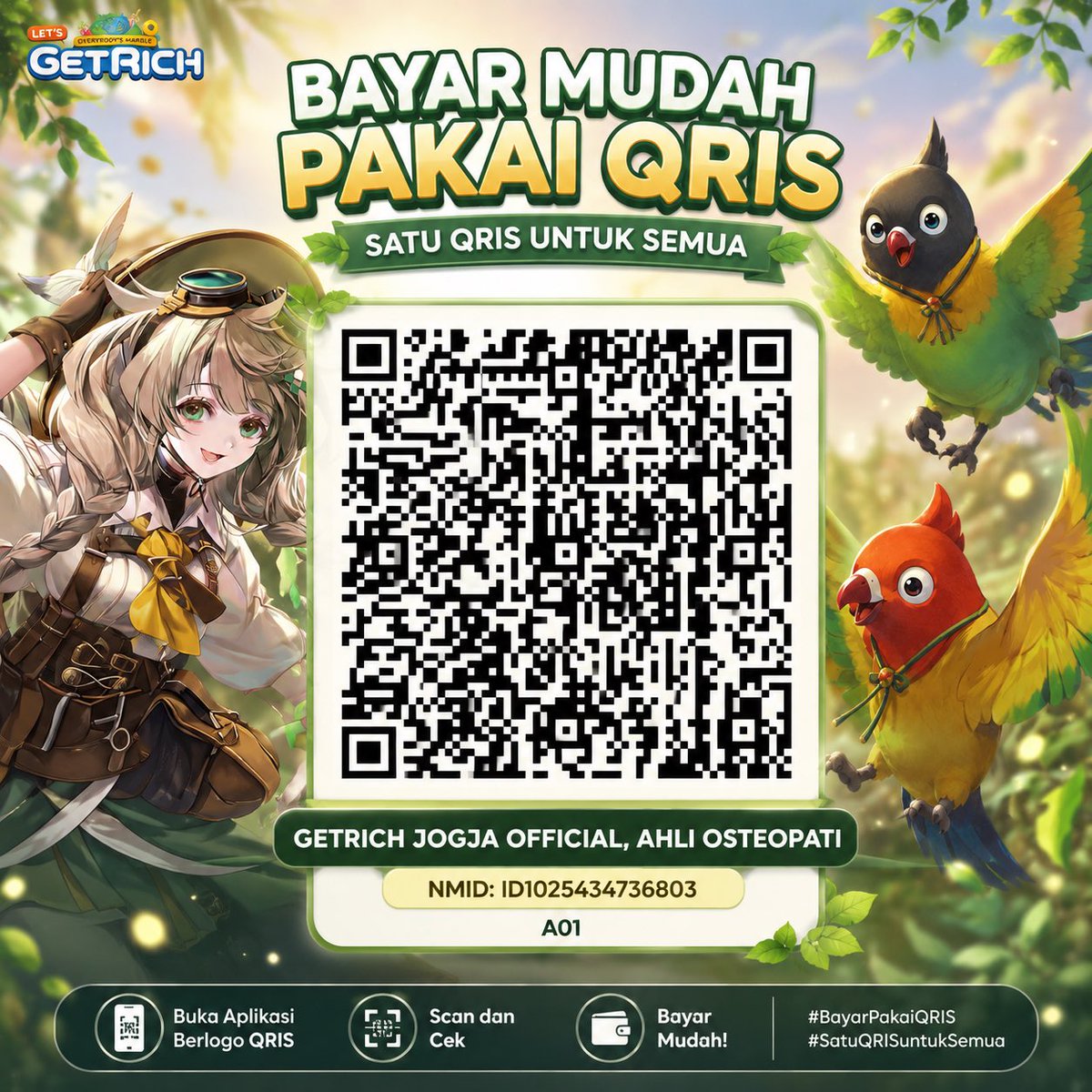 getrich_jogja's tweet photo. 🔥 **JASA INVITE KODE GETRICH 50X** 🔥

💰 Harga mulai 20K
⚡ Proses cepat 5–10 menit
✅ Tanpa login akun
✅ Cukup kirim kode ID
✅ Pembayaran via QRIS, BCA, BNI, BRI, &amp; DANA
✅ Bukti tf kirimkan ke chat pribadi dan pengerjaan berkisar 5-10 menit

#getrich #linegetrich #zonauang https://t.co/oYYfIWz2hJ