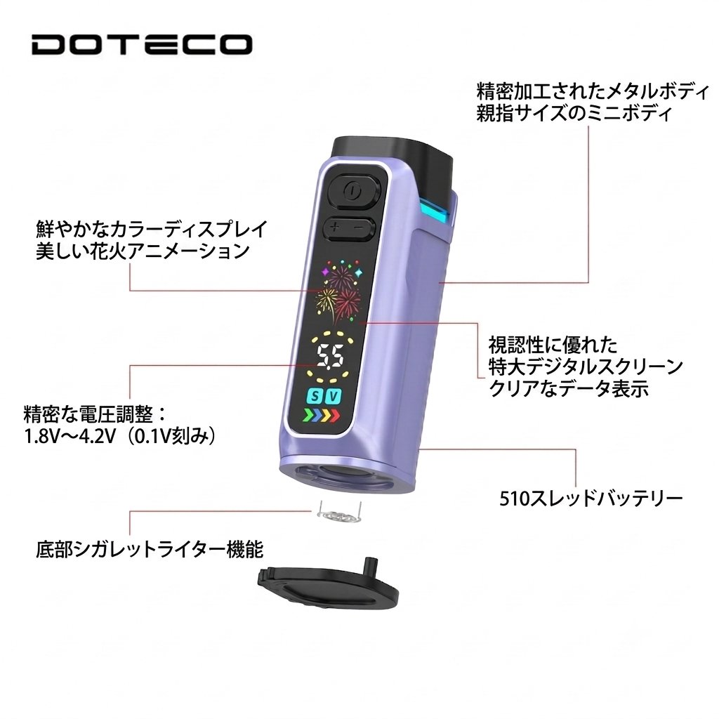NS_P_V's tweet photo. #DOTECO からまたまた🆕BATTERY が❣️
今作は、ユニークな底部シガレットライター機能搭載😆
そして耐久性も🆙🆙な美しいメタルボディ😁
花火アニメーション液晶も楽しくて良い感じです😉✨
https://t.co/mJuM5uE90M
#ドテ子 #Tik40 #ET500 #Tik20 #DC650 #NSPV #VAPE #CBD #CBG #札幌 #北海道 https://t.co/Q2SQ6ACgbo