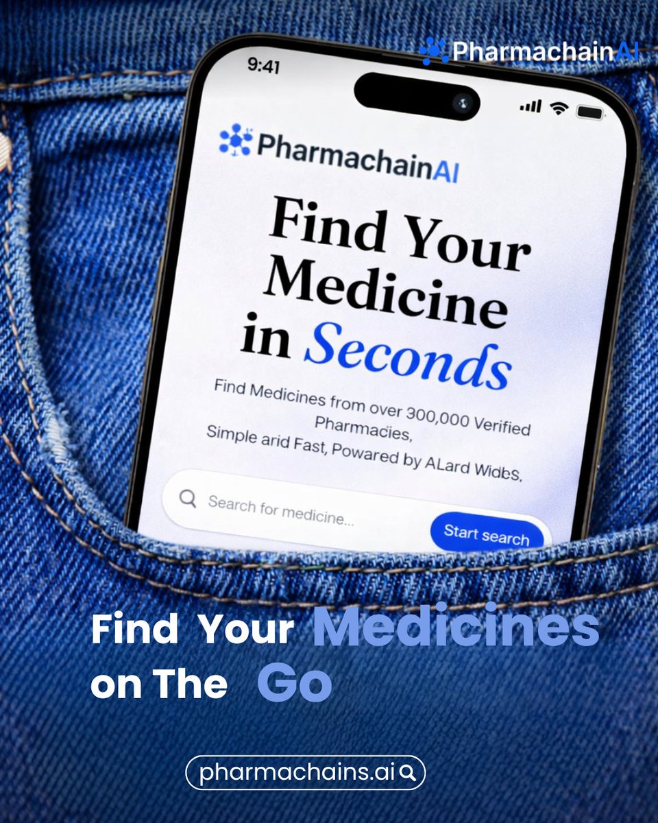pharmachainAI's tweet photo. Finding the right medicines is now easier than ever. https://t.co/SzTz99dmVe