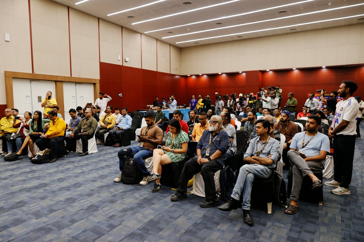 BCCI's tweet photo. Here's to the voices that bring every match, milestone, and memory to life. Happy World Sports Journalists Day! https://t.co/8eFvsS2MEU