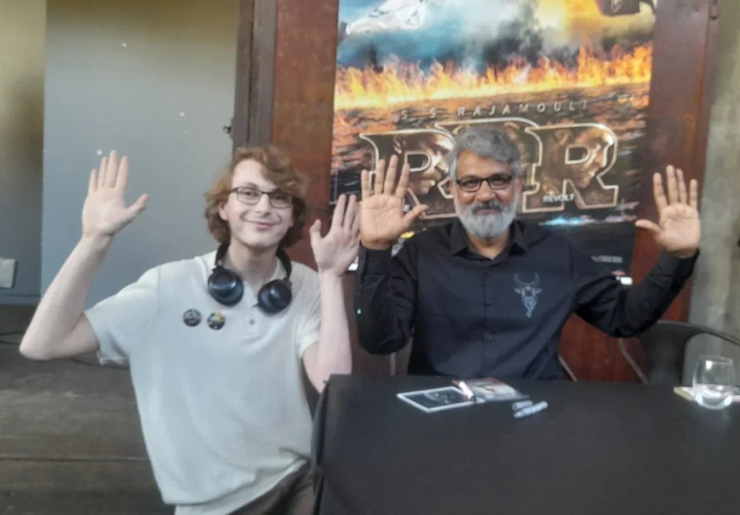 SaakethKaashyap's tweet photo. SS Rajamouli is obsessed with the "Absolute Cinema" Meme https://t.co/7sDl7GZXAG