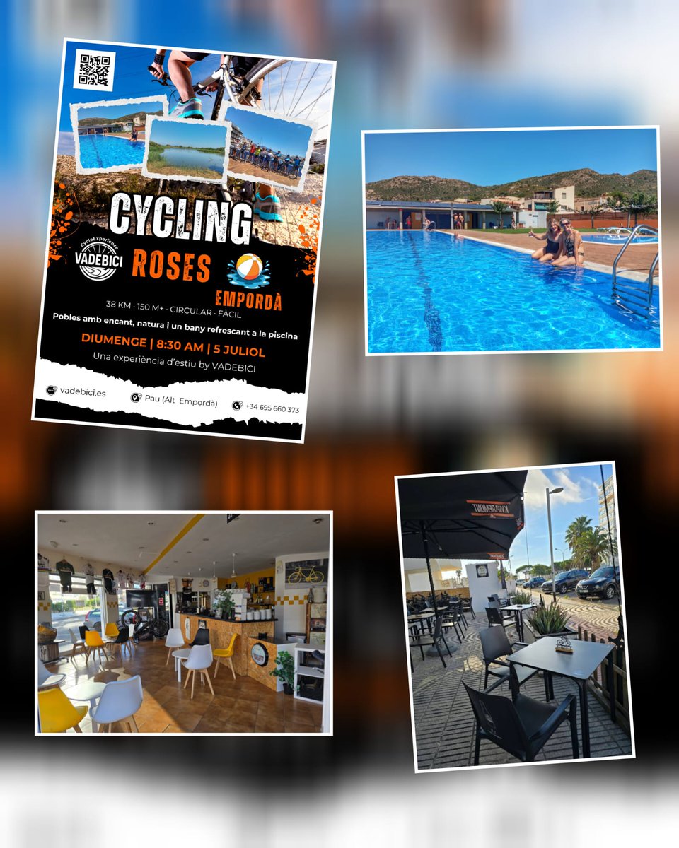 vadebicigrup's tweet photo. 🚴☕ Aquest diumenge 5/07, #RosesRefreshRide by #VADEBICI! 💚

Farem una parada en un local amb autèntica essència ciclista: terrassa a l'ombra, bon ambient i espai per deixar les bicicletes. 😍

🔴 Últimes places!

📲 695 660 373
🌐 https://t.co/f5dC6JXBAP

#CostaBrava #Empordà https://t.co/UfYFtgwUFE