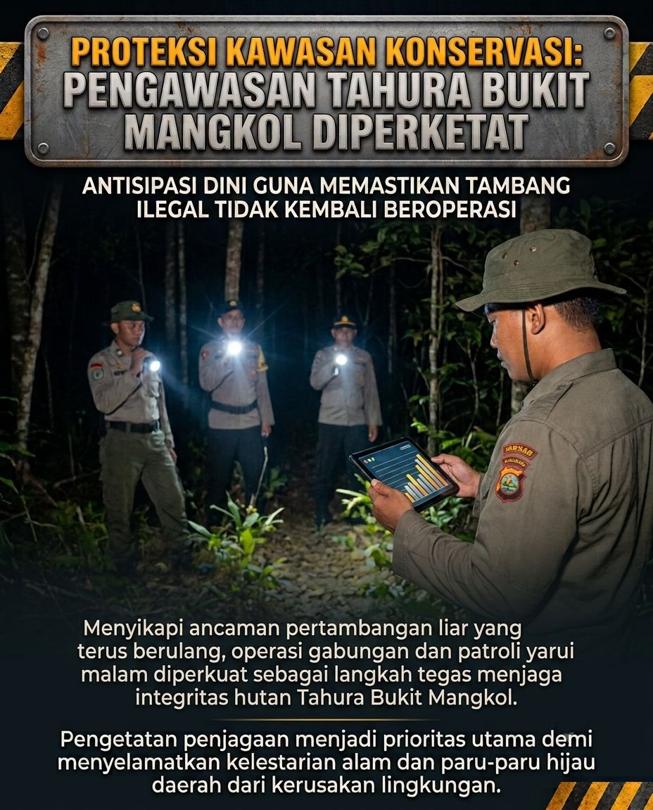 Kabarinbrt's tweet photo. Perlindungan kawasan konservasi membutuhkan pengawasan yang konsisten. Patroli dan operasi gabungan di Tahura Bukit Mangkol menjadi langkah preventif agar aktivitas tambang ilegal tidak kembali merusak kawasan hutan yang harus dijaga bersama. 🌿
#bangkabelitung #pttimah #timahfu https://t.co/rk9XHV64K3