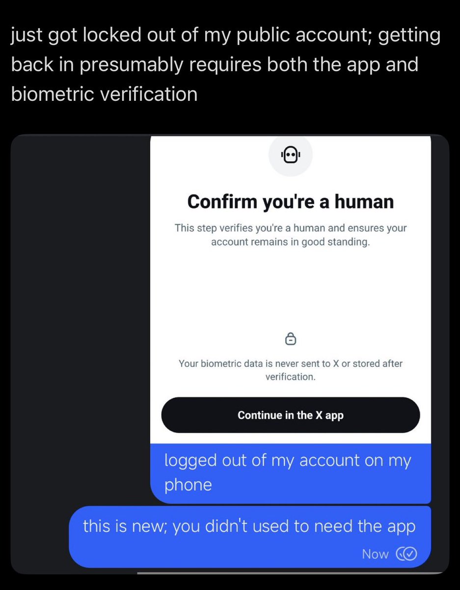 Anarseldain's tweet photo. Posted by a European mutual. The internet isn’t dying, it’s being killed. @elonmusk is allowing the same digital ID schemes and verification creep, which he criticised the UK for, to come to X. Elon: every inch you give, will mean a mile taken. https://t.co/MKw7SYEYAB