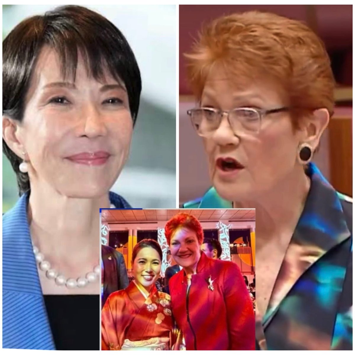 SaiKate108's tweet photo. They call her racist yet the Japanese can’t get enough of her.

At a recent function, Pauline Hanson was treated like a rock star by 150 Japanese guests. Taking 3 hours to get through photos.

She reminds them of PM Sanae Takaichi who fiercely protects their monoculture.

So why can’t Australia do the same ?   🇦🇺