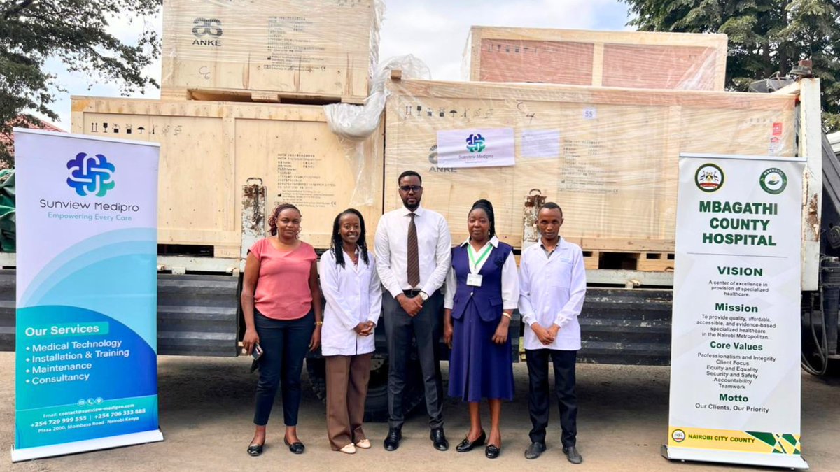 Sunviewmedipro's tweet photo. Mbagathi County Hospital in Nairobi has received an advanced CT scan unit from Sunview Medipro to be installed in the next few days.
The 128-slice CT Scan machine delivers high-quality 3D imaging with faster scan times and lower radiation.
#Mbagathi #CTScan #Radiology #Sunview https://t.co/RbWyoImdOs
