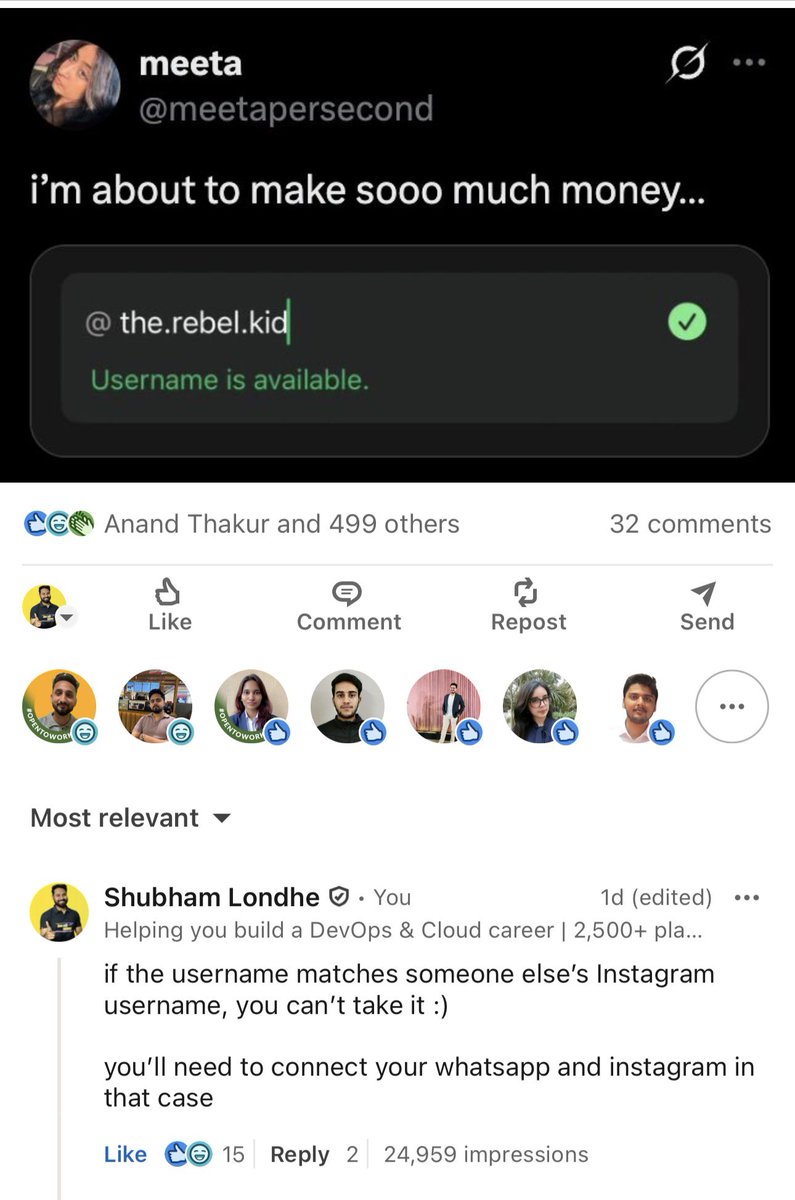 TrainWitShubham's tweet photo. what’s your whatsapp username? mine is @TrainWithShubhamTWS https://t.co/zCx8PznMO5