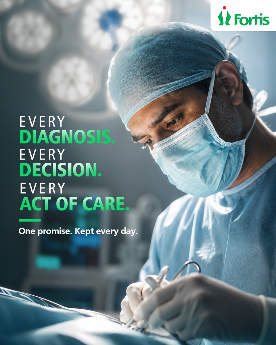 fortis_hospital's tweet photo. Every diagnosis carries the weight of a promise. Every decision, the precision of years spent learning, practising, perfecting. Every act of care, a quiet reminder of why they chose this path in the first place.

This National Doctors' Day, Fortis honours the commitment that never wavers. The promise that never fades. The dedication that shows up every single day, without exception.

To every doctor who keeps giving their best, today is for you.