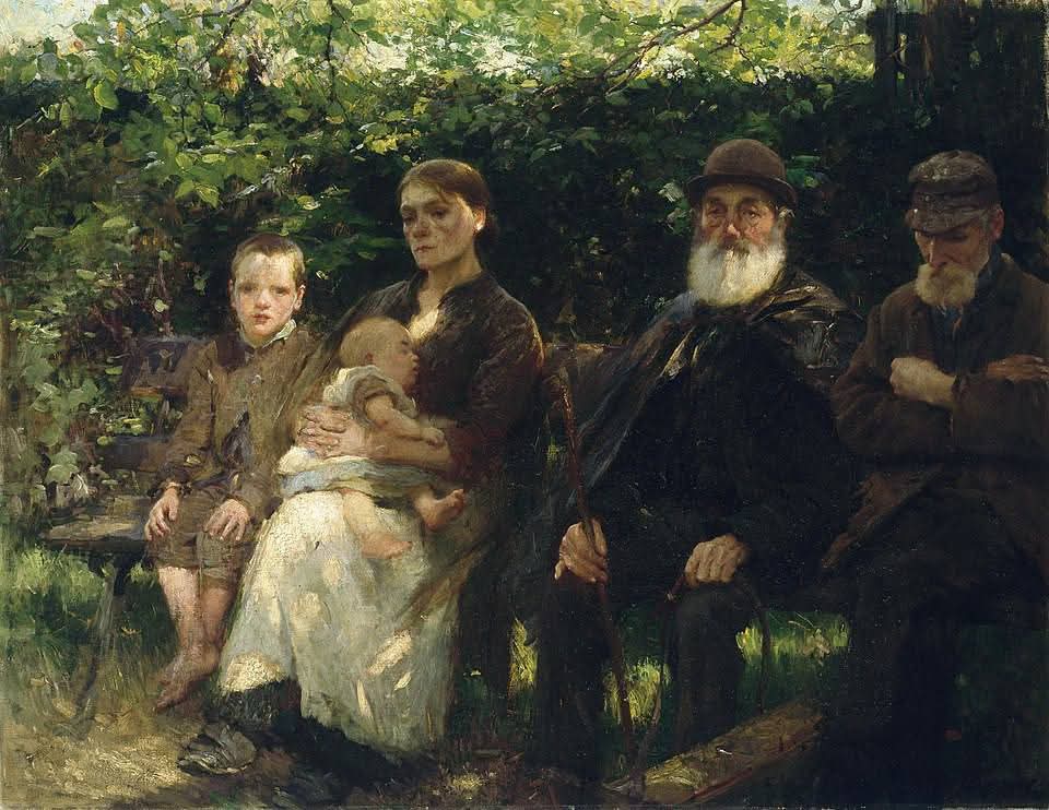 RobLooseCannon's tweet photo. They called him the painter of the poor, but artist Walter Frederick Osborne's name is not as famous with average Dubliners as it should be. Born in Rathmines in 1859, he turned his eye toward the street vendors, barefoot children, and stooped elderly women who populated the margins of city life. His canvases recorded the daily hardship of the urban poor with a quiet, observational dignity you feel like you could step in to. 

He was the second of three sons born to William Osborne, a respected animal painter who made his name painting racehorses and beloved dogs for the gentry. But as the landed class declined in fortune during the 1880s, so too did the family’s financial security.

His Da shifted to painting household pets. Walter followed suit in his youth, learning early that art could feed a family. Even with these subjects though art historian Julian Campbell observed Osborne “eschews the overly sentimental or literary quality of Victorian genre painting for something more grounded and sincere".

Educated at Rathmines School and then at the Royal Hibernian Academy Schools, his promise was evident from the start. He won the coveted Taylor Prize twice in the early 1880s, which took him to Antwerp to study at the Koninklijke Academie voor Schone Kunsten.

There, under the influence of Rubens, he honed his skills as a realist. A stint in Brittany followed, in the artists' haven of Quimperlé, where he painted Apple Gathering, one of his most celebrated early works.

But Dublin called him back. From the 1880s onward, Osborne developed a unique body of street-level documentary painting. Scenes of children hawking newspapers, women queuing for bread, booksellers on the quays. Osborne gave faces to the faceless and painted beauty into the background noise of ordinary existence.

His Dublin Streets: A Vendor of Books (1889) is emblematic and one of me favourite paintings of Dublin. These works were years ahead of their time in subject and style. Yet they did not sell. Ireland, in the throes of social upheaval and nationalist aspiration, had little appetite for the kind of honesty Osborne offered.

Portraiture then became his bread and butter. From his studio at No. 7 St. Stephen’s Green, Osborne painted the sons and daughters of the prosperous middle class, and in 1900 he won a bronze medal at the Paris Exposition Universelle for Mrs Noel Guinness and her Daughter Margaret. He was even offered a knighthood that same year, he declined!

Despite the public success, his private life was marked by restraint and quiet responsibility. After his sister died, Osborne took on care for her daughter. His ageing parents depended on him too, both emotionally and financially. The vibrant social life one might expect of such a well-connected and widely liked man was secondary to his domestic obligations.

In 1903, while gardening, Osborne overheated himself and developed pneumonia. He tragically died on the 24th of April, aged just 43. He was buried in Mount Jerome Cemetery, not far from the streets he had immortalised. Some critics believe he was on the cusp of artistic greatness when he died. Others suggest he had already reached it.

Writing in 1943, Stephen Gwynn remembered him fondly: “I never knew a man who seemed more likely than Walter Osborne to live to a happy and vigorous old age.” That he didn’t remains one of Irish art’s great “what ifs.”

Buy the Dublin Time Machine a pint and support the DTM Book https://t.co/U7jtCrOTtb