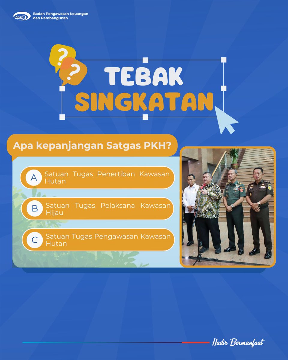 BPKPgoid's tweet photo. Singkatan-singkatan ini mungkin sudah tidak asing lagi bagi Sobwas. Nah, sekarang saatnya menebak kepanjangannya.

Udah tau jawabannya? bisa langsung tulis di kolom komentar. Biar makin seru tag juga 3 teman Sobwas yang lain ya. https://t.co/64u4tuix92
