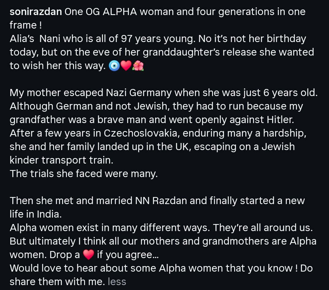Aliasnation's tweet photo. Alia Bhatt's mother via her instagram 📸 https://t.co/5aallf7vDW