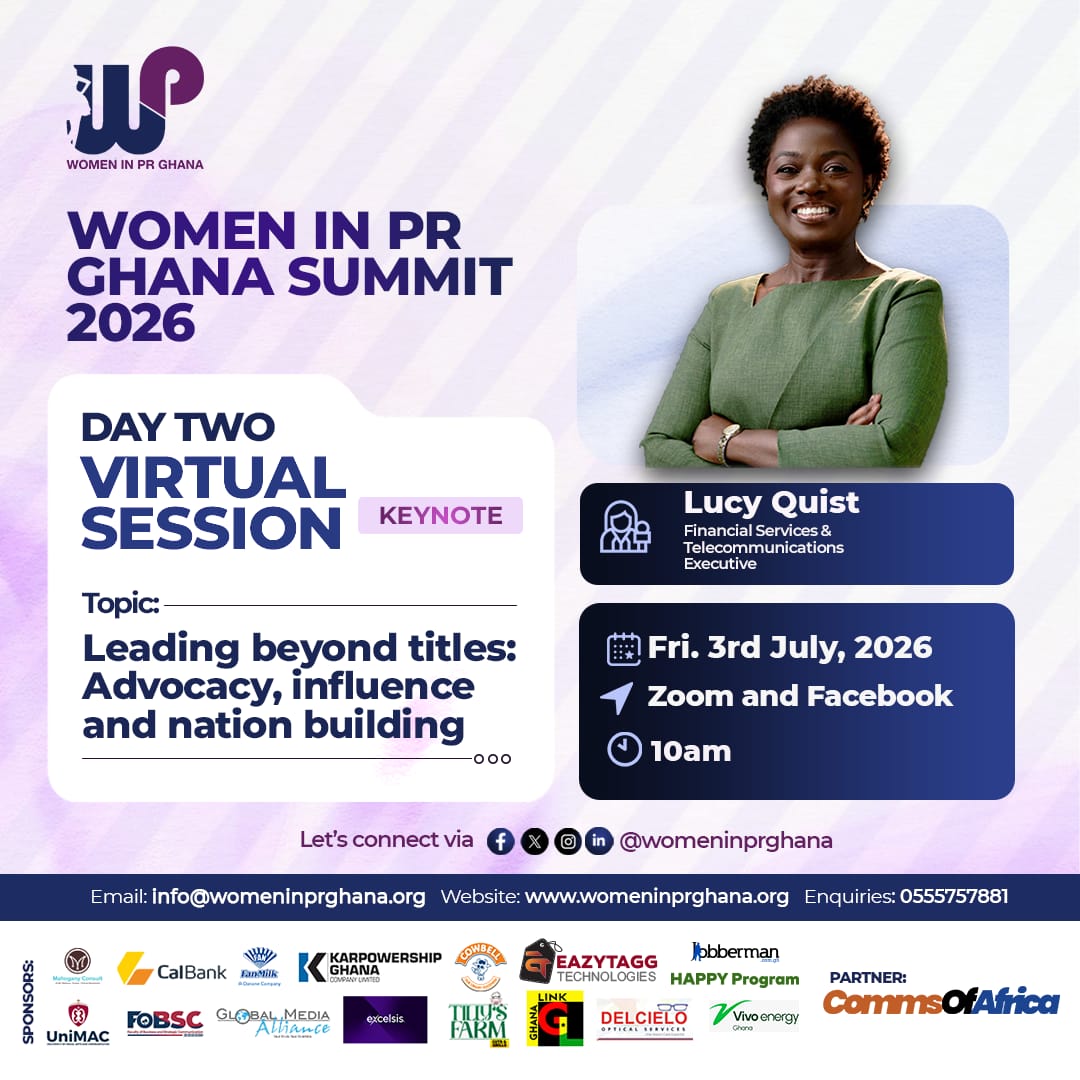 CommsOfAfrica's tweet photo. EVENT | #Ghana 🇬🇭
The @womeninprghana Annual Summit 2026 kicks off today in Accra, marking 10 years of advancing excellence in #PR and strategic Comms.

A milestone edition focused on one key theme: strategic influence in a rapidly evolving profession.

https://t.co/IgeN8wO3n6 https://t.co/ESIma75cOK